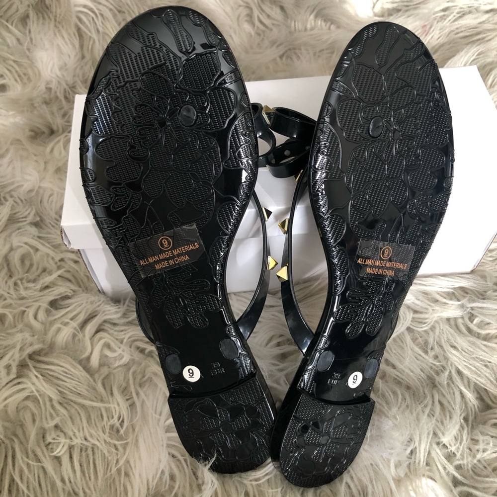 Black Studded Sandals size 9 - Picture 5 of 5